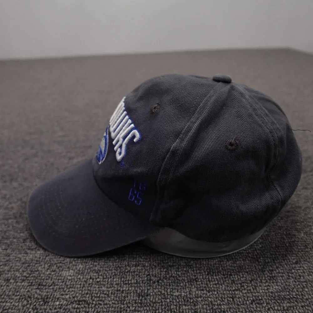 Kansas Jayhawks Hat Cap Strap Back One Size Blue NCAA Basketball Signatures